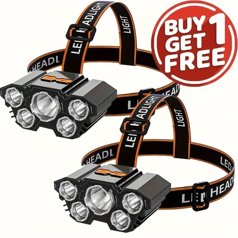 HM4465 | مصباح أمامي قابل لإعادة الشحن عبر USB - يتميز بثلاثة أوضاع LED قابلة للتعديل ومقاوم للماء. -v4
