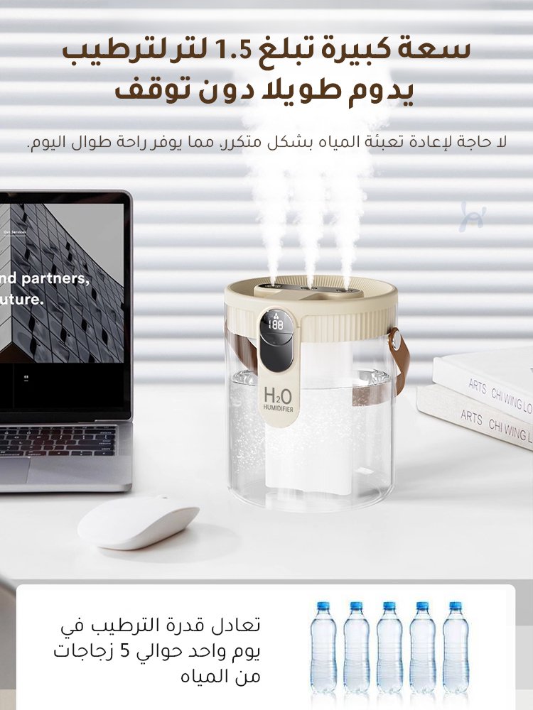 HM4469 | جهاز ترطيب هواءمحمول بـ3 فوهات رش ومصباح ليلي -v4