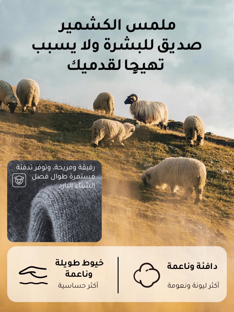 UW3019 | جوارب دافئة مع تقنية تسخين الجرافين ( الكشمير النقي) -v4 UW3019 | جوارب دافئة مع تقنية تسخين الجرافين ( الكشمير النقي) -v4