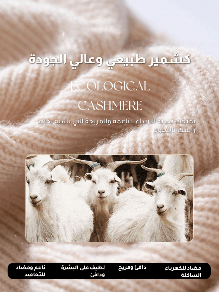UW3024 | قبعة كشمير دافئة وعصرية مع وشاح -v4