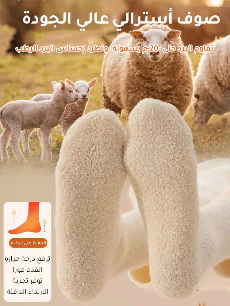 UW3028 | 【تحدي البرد حتى -20 درجة】 جوارب صوفية سميكة مزينة بنقوش مخططة للنساء -v4