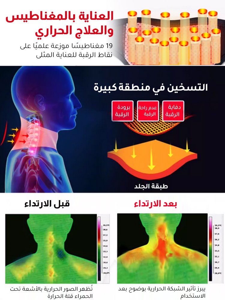 HM4488 | (تخلص من ألم الرقبة في 7 أيام) جهاز رعاية الرقبة المغناطيسي ذاتي التسخين -v4
