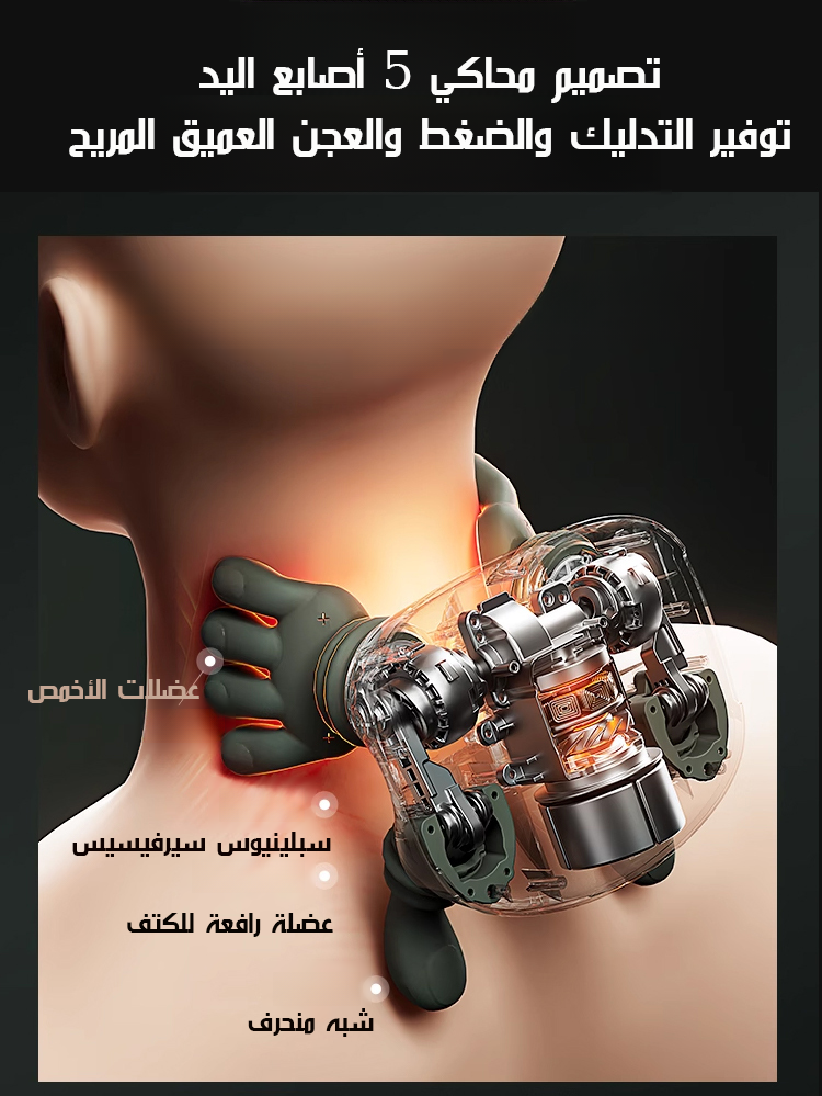 HM4350B | جهاز تدليك الرقبة والكتفين بتقنية محاكاة لمسة مدلك شخصي احترافي  -v4