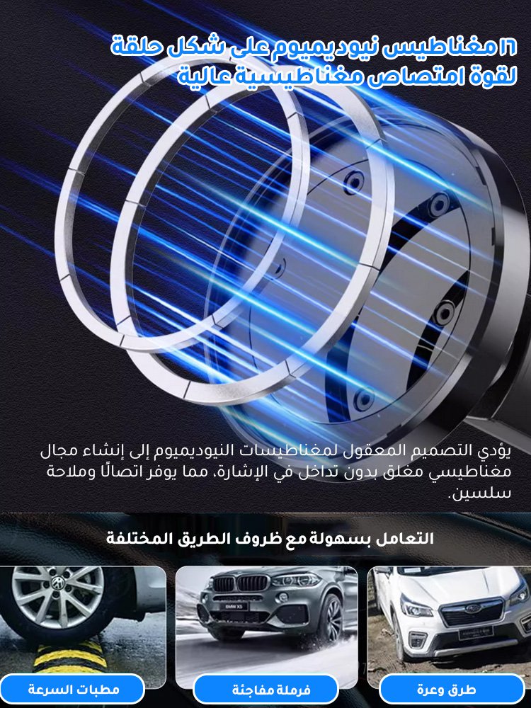 CA2584 | حامل جوال للسيارة متعدد الوظائف مع حامل أكواب، قابل للتمدد والدوران -v4