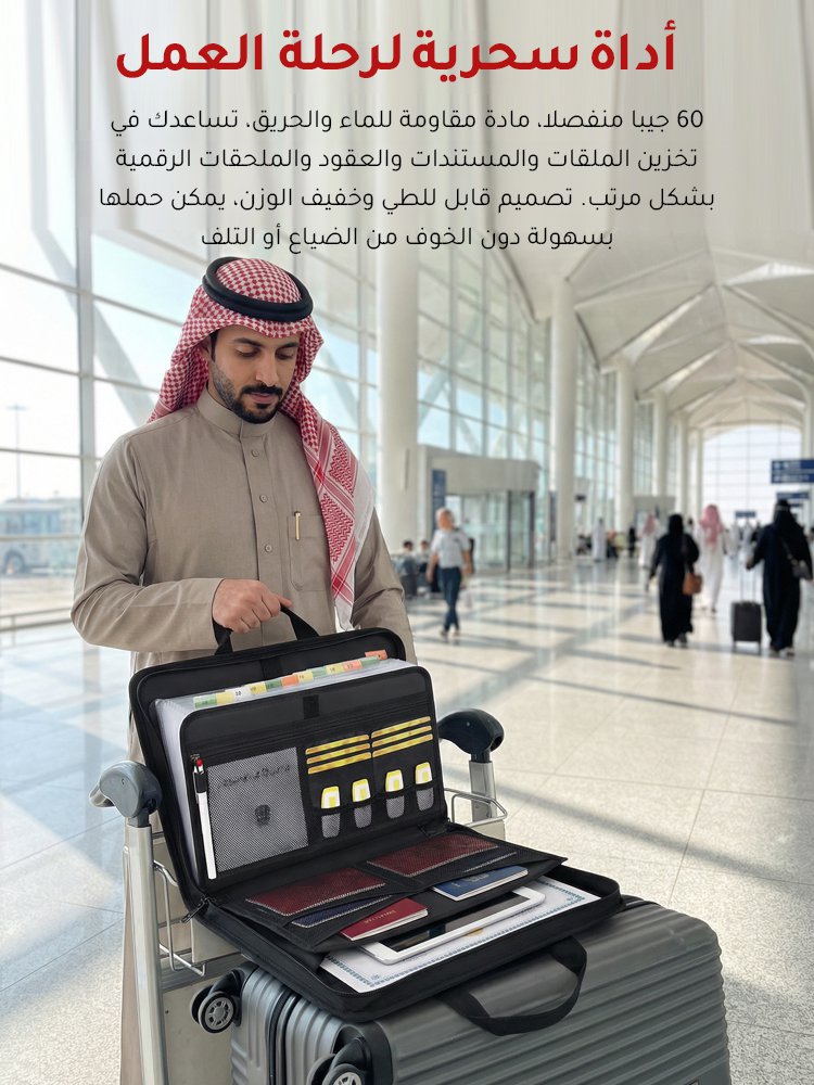 BA2486 | حقيبة تخزين متعددة الوظائف مقاومة للماء والحريق (60 جيبا منفصلا) -v4