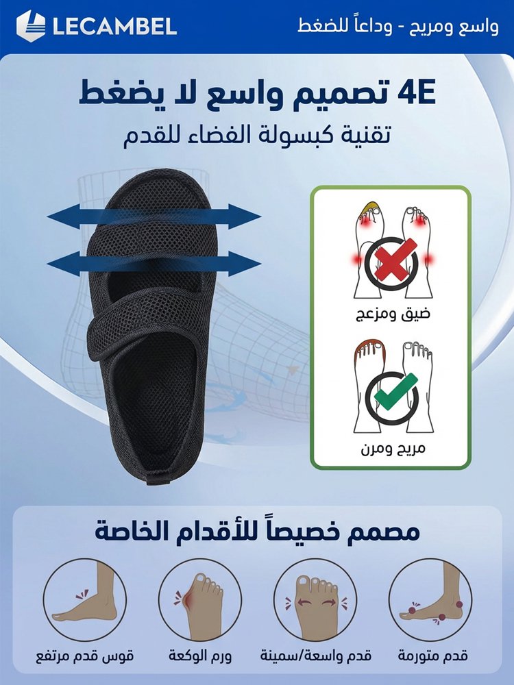 Shoe16 | صندل واسع التصميم وقابل للتعديل بإغلاق فيلكرو -v4 Shoe16 | صندل واسع التصميم وقابل للتعديل بإغلاق فيلكرو -v4