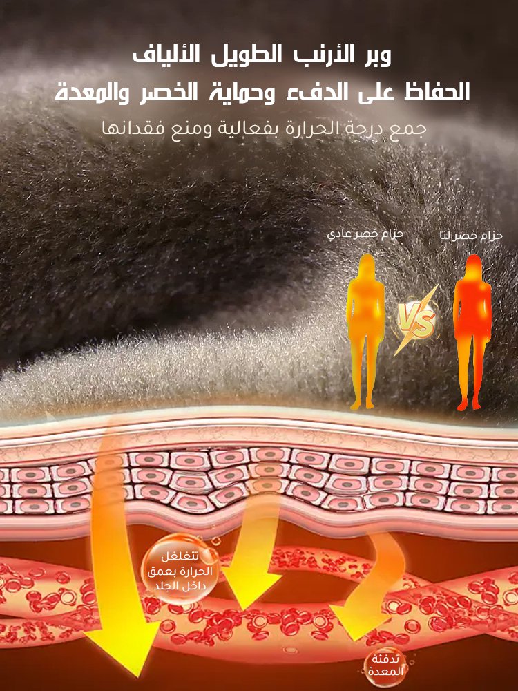 UW3051 | حزام خصر سميك مزدوج الطبقات لتدفئة المعدة والخصر -v4