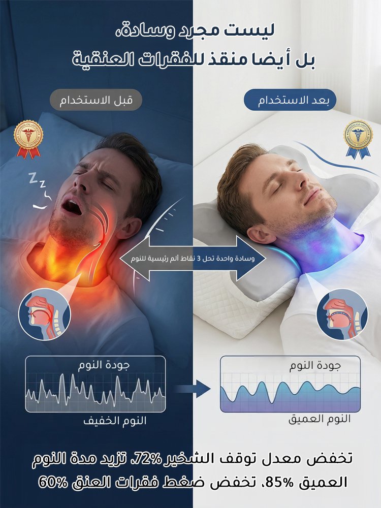 HM4527 | وسادة من الإسفنج الميموري على شكل الفراشة (لحماية العنق ومنع الشخير والنوم السريع) -v4