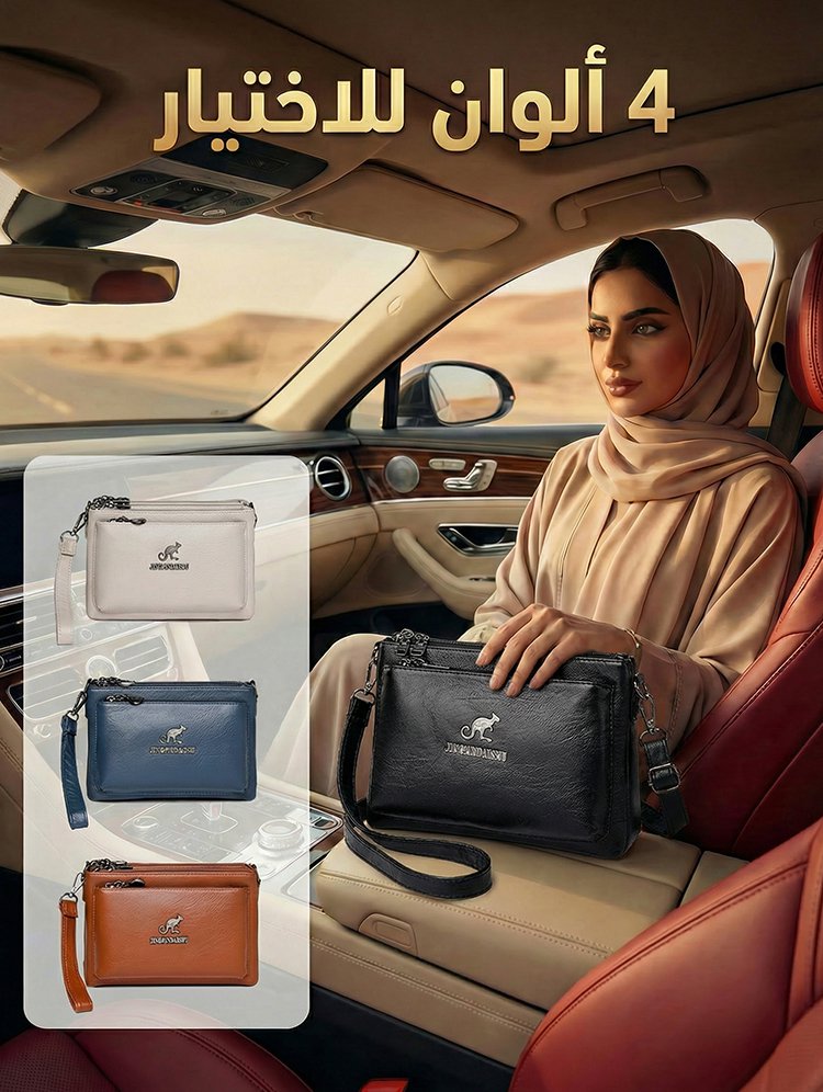 WB2590 | 【مجموعة الحذاء والحقيبة】 حقيبة كتف نسائية متعددة الطبقات بأسلوب جديد -v4
