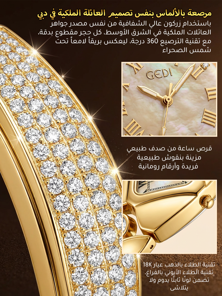 WH2534B | ساعة كوارتز نسائية فاخرة مرصعة بالألماس (تصميم حصري من المصمم) -v4
