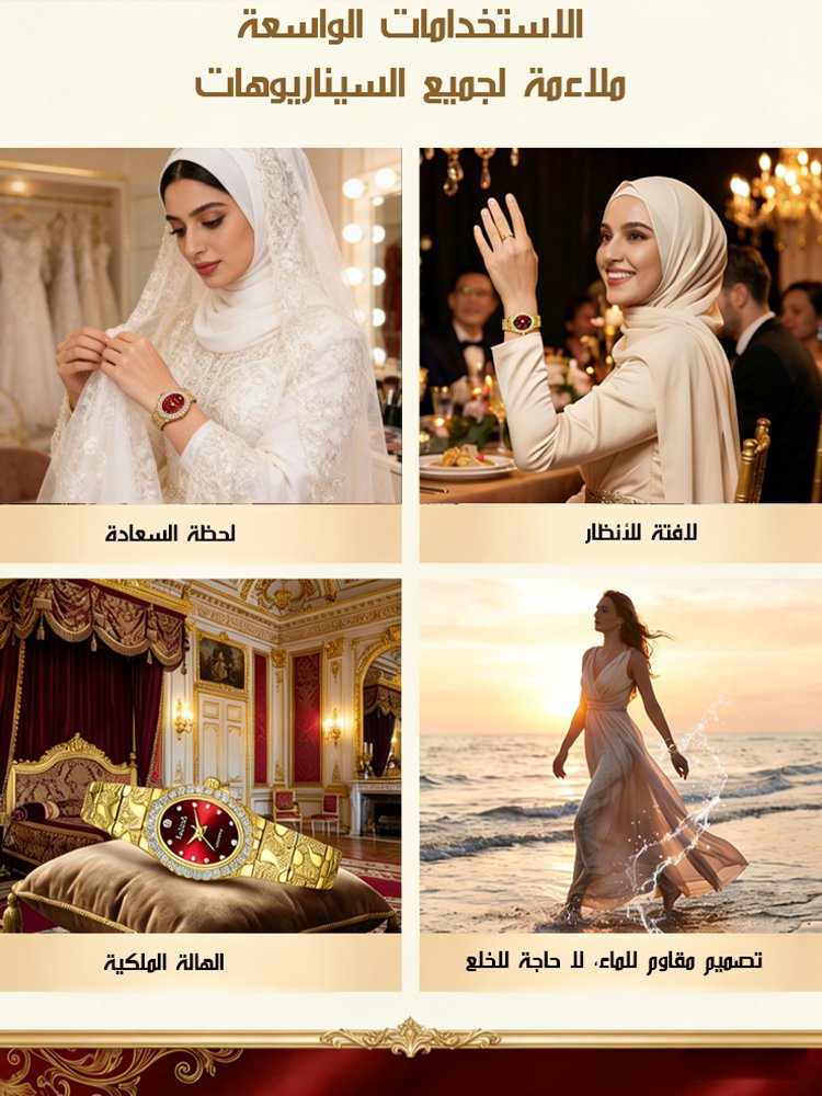 WH2583 | 【ساعة مفضلة للملكة】 ساعة فاخرة عصرية مرصعة بالألماس للنساء -v4