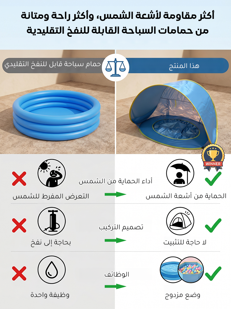 WJ2589 | خيمة مسبح أطفال واقية من الشمس للألعاب الخارجية -v4