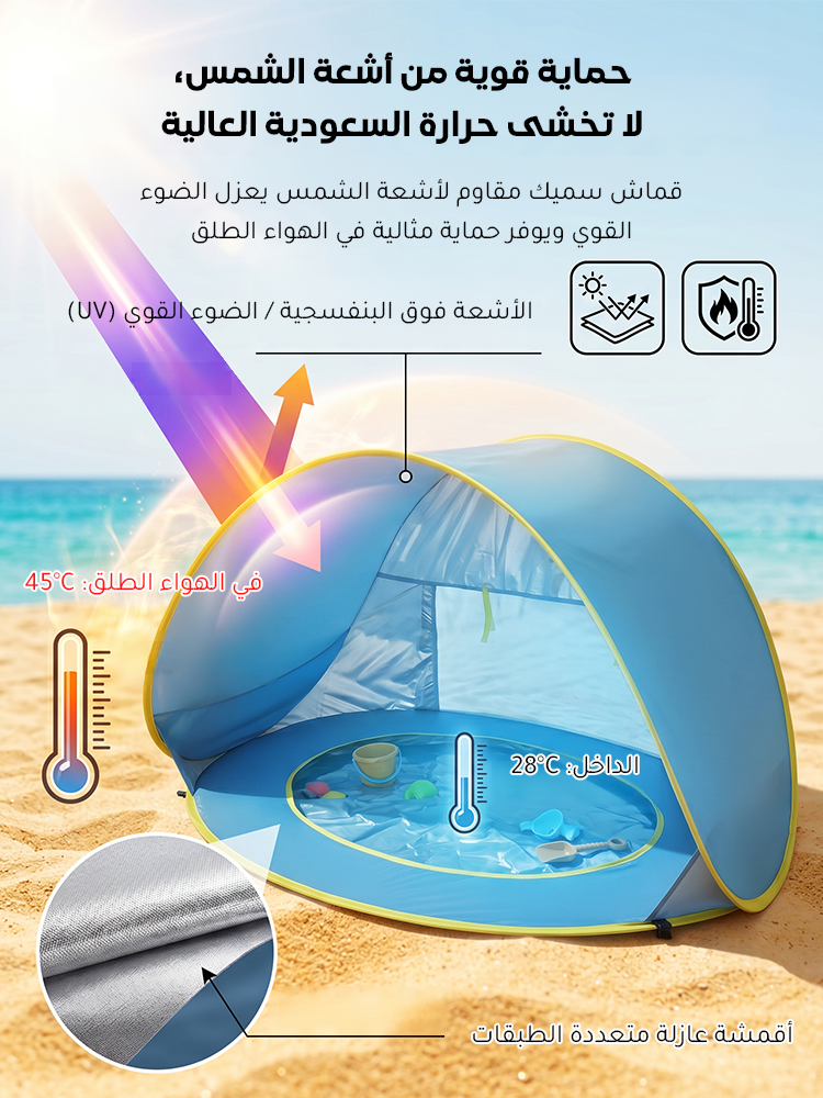 WJ2589 | خيمة مسبح أطفال واقية من الشمس للألعاب الخارجية -v4