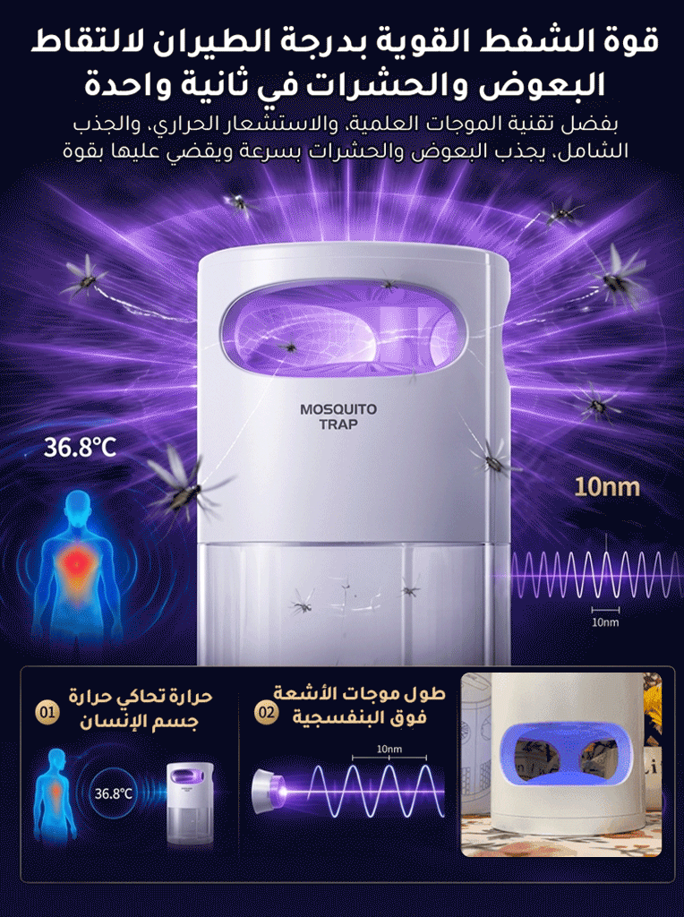 HM2443H | جهاز منزلي ومطاعم لطرد وقتل البعوض والذباب -v4