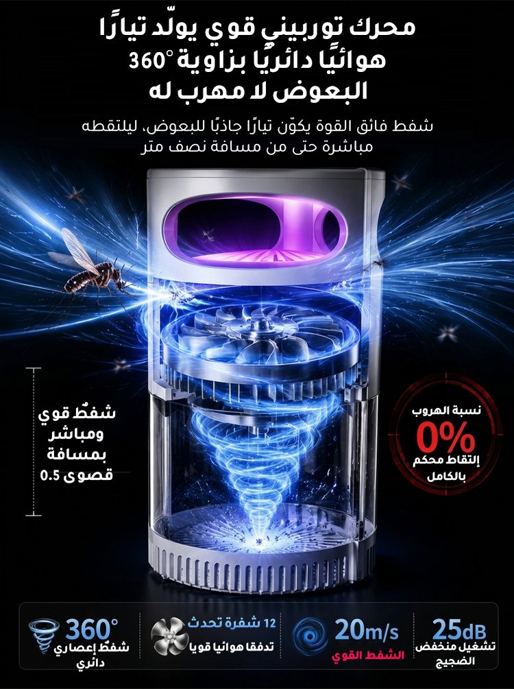 HM2443H | جهاز منزلي ومطاعم لطرد وقتل البعوض والذباب -v4