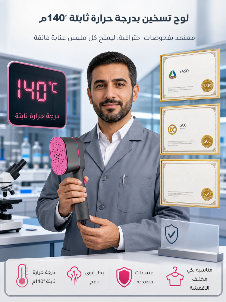 HM1281KCE | مكواة بخار يدوية منزلية بـ7 مستويات حرارة (إزالة التجاعيد خلال ثانية واحدة)-v4