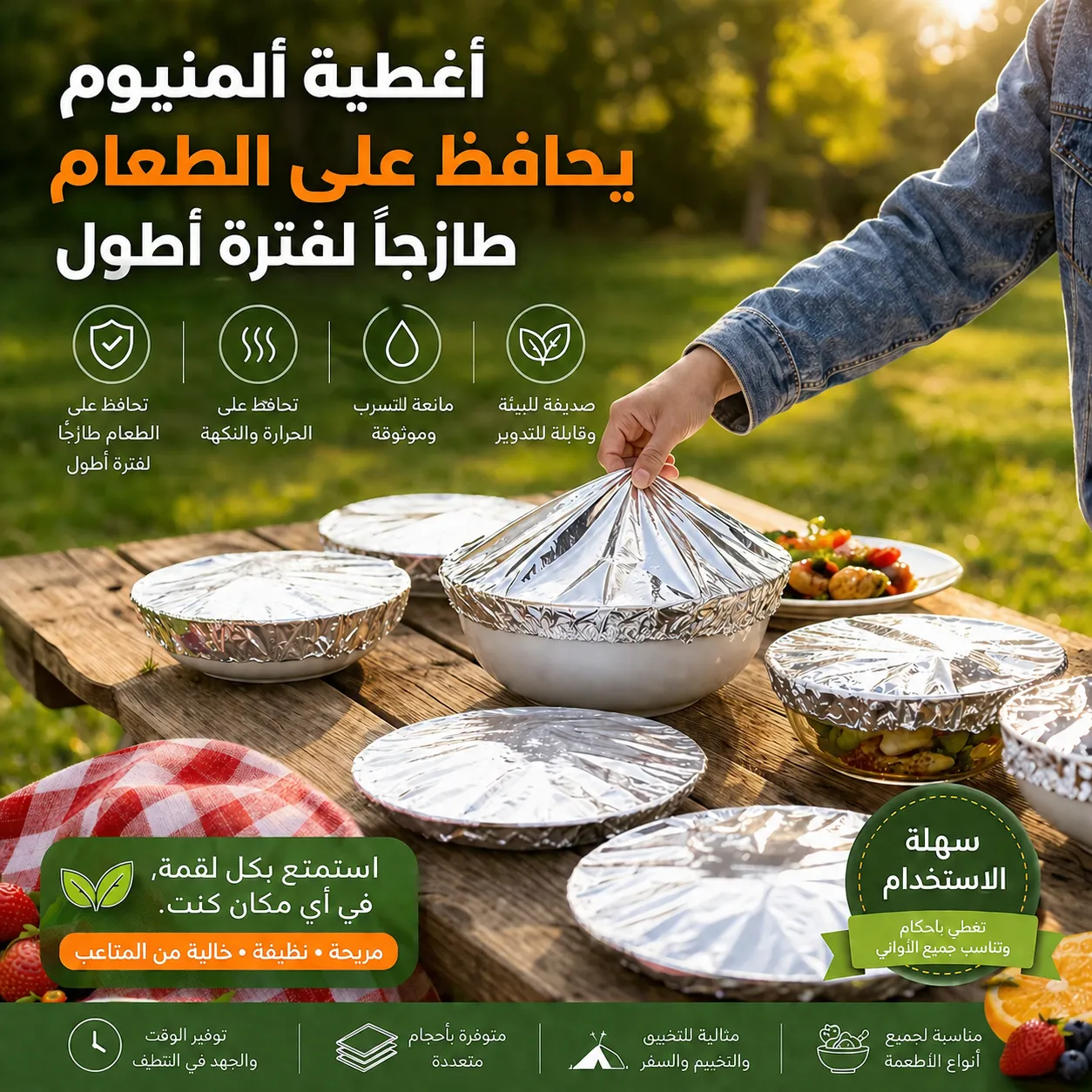 HM4534 | غطاء تخزين طعام من المطاط والألومنيوم -v4