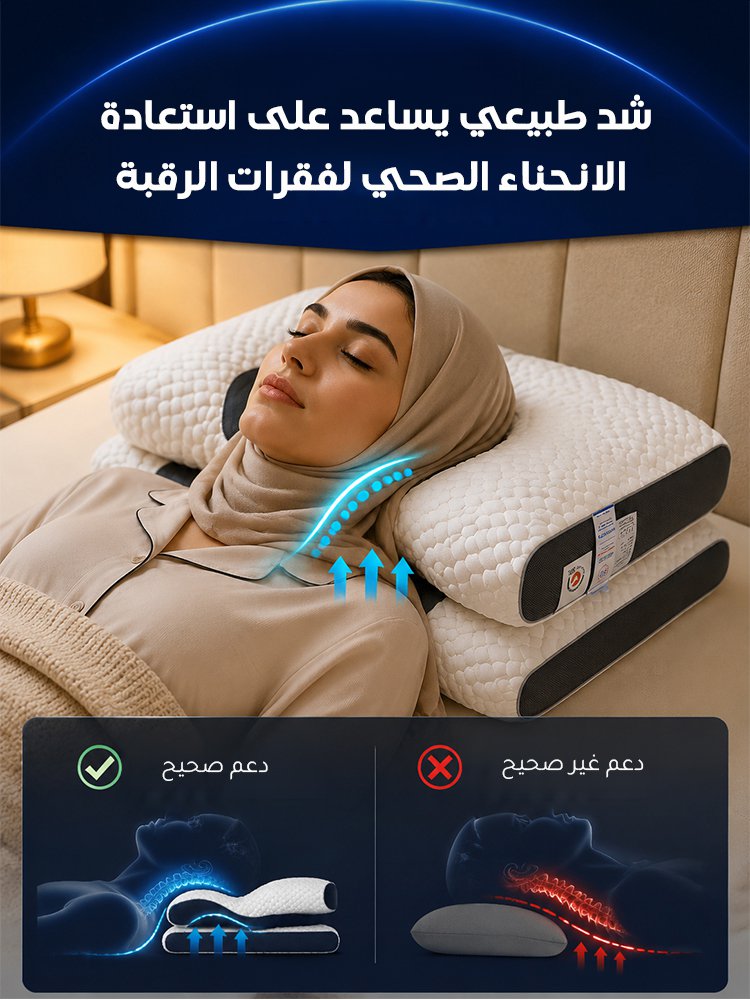 HM3981D | وسادة تدليك طبية مضادة للبكتيريا، لدعم فقرات الرقبة والمساعدة على النوم -v5