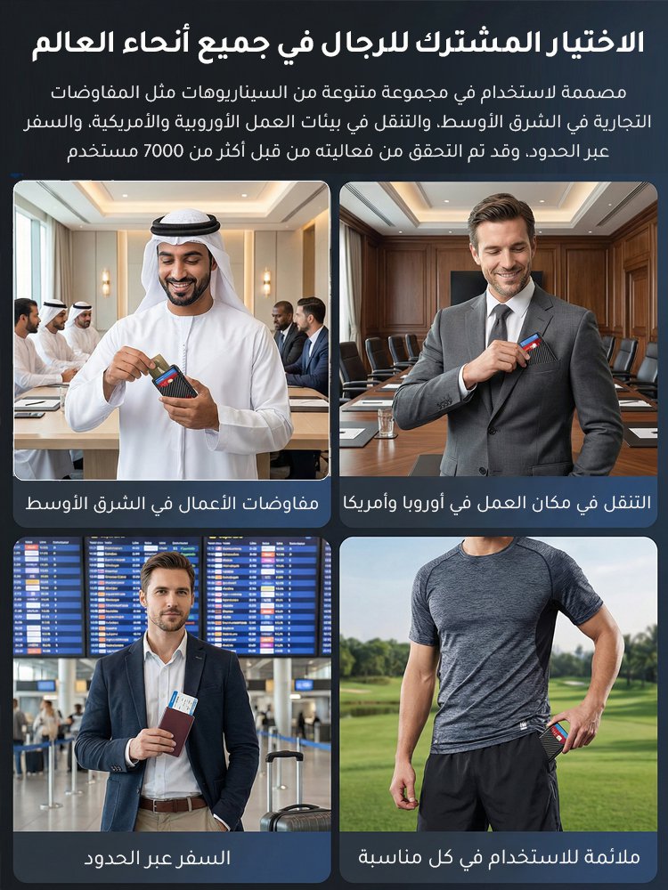 BA2461B | حافظة بطاقات مغناطيسية من ألياف الكربون للرجال -V4