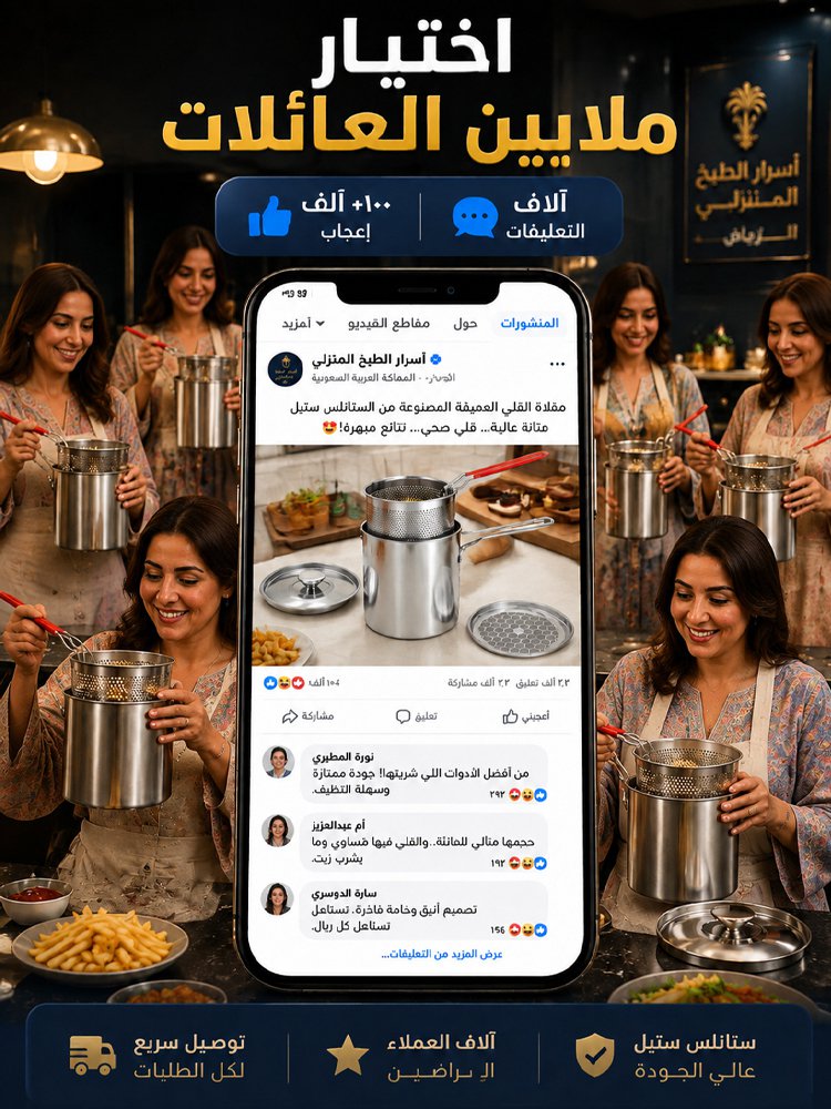 HM4140Q | (توفير هائل للزيت) مقلاة عميقة متعددة الاستخدامات من الفولاذ المقاوم للصدأ 304 -V4