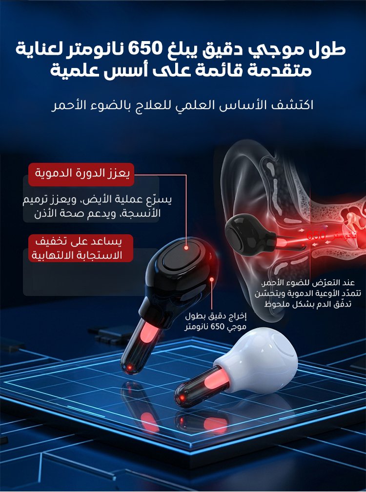 HM4594 | جهاز العلاج النانوي لطنين الأذن والأرق，معتمد رسميًا من الهيئة العامة للغذاء والدواء -V4