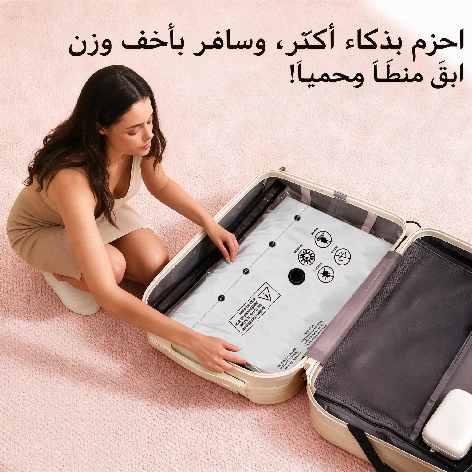HM4600 | أكياس ضغط قابلة لإعادة الشحن للسفر، عبوة من 15 كيسًا -V4