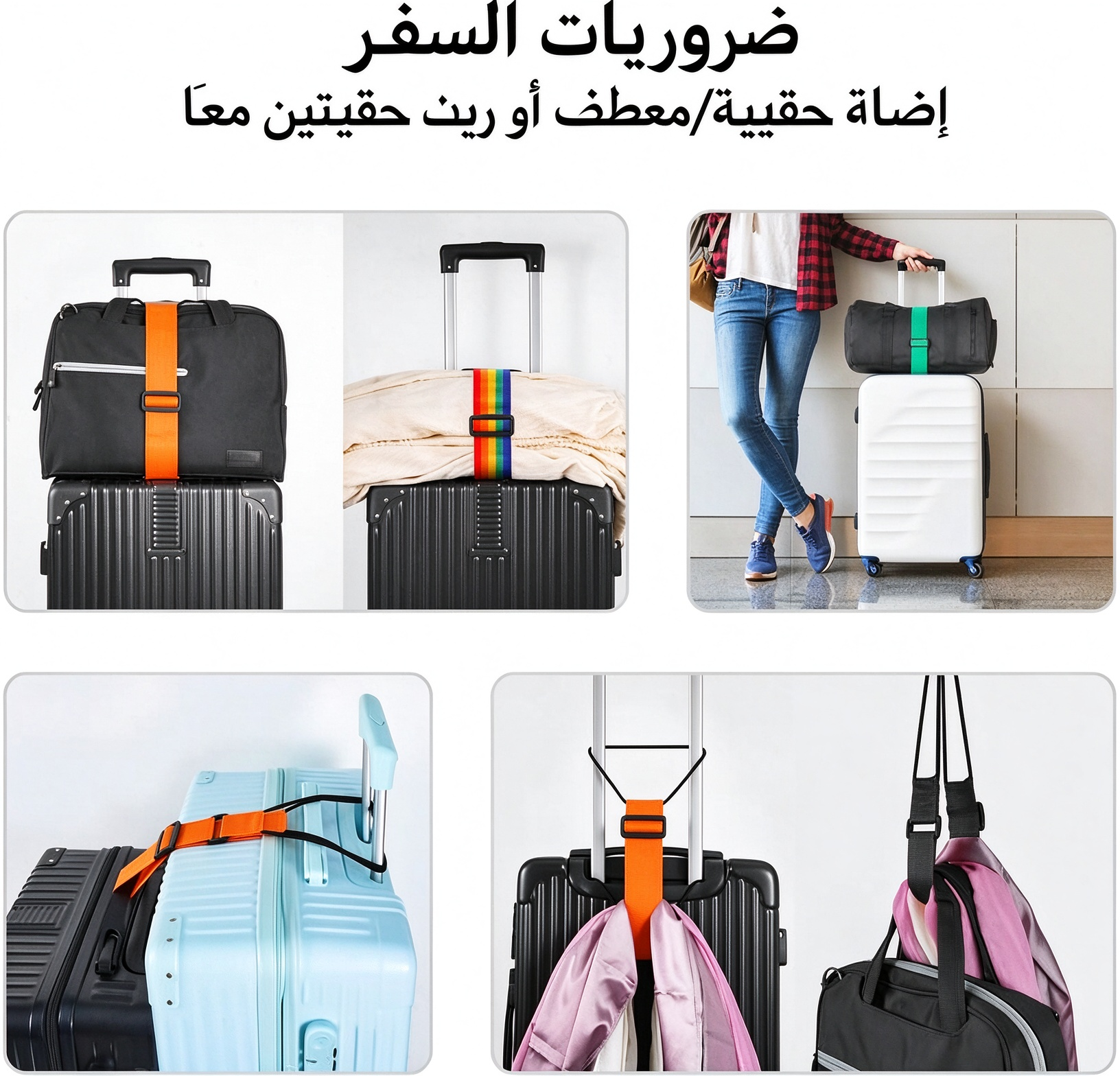HM4609 | عبوتان من أحزمة الأمتعة متعددة الوظائف والمتينة والقابلة للتعديل -V4