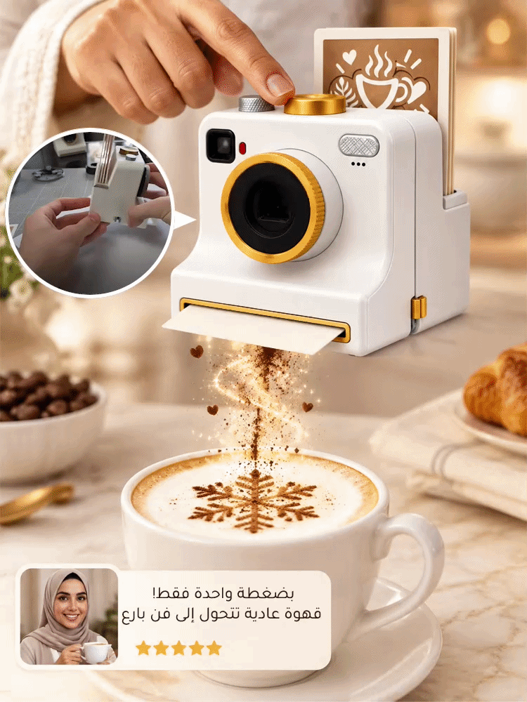 HM4611 | طابعة قهوة مبتكرة محمولة لطبع رسومات جميلة ثلاثية الأبعاد على المشروبات والأطعمة -v4