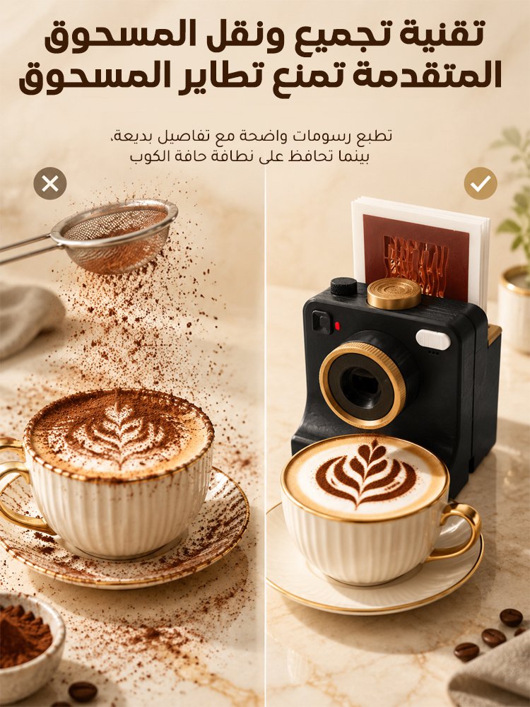HM4611 | طابعة قهوة مبتكرة محمولة لطبع رسومات جميلة ثلاثية الأبعاد على المشروبات والأطعمة -v4