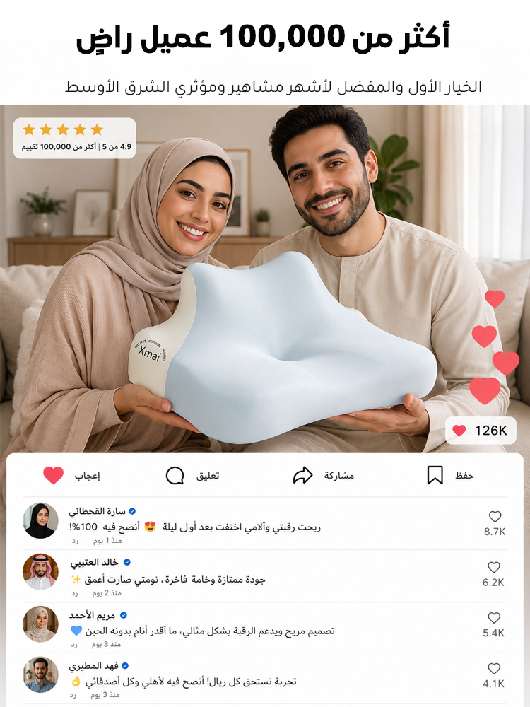 HM4500B | وسادة متعددة الوظائف من رغوة الذاكرة بطيئة الارتداد، لدعم الرقبة ومناسبة للنوم على البطن -v4